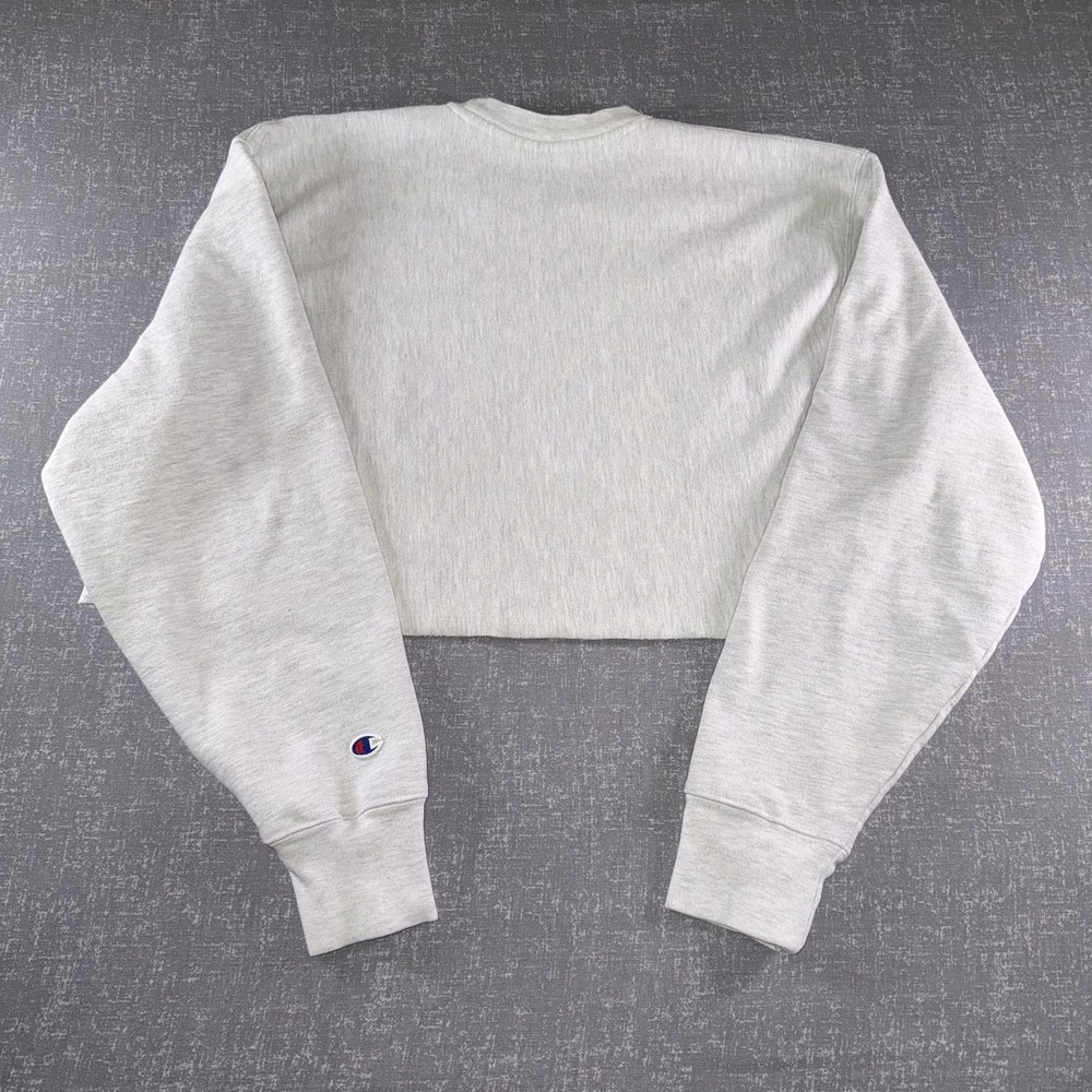 PITT Sweatshirt Mens XL Gray Pittsburgh Champion Reverse Weave Cropped Pullover - Picture 7 of 8